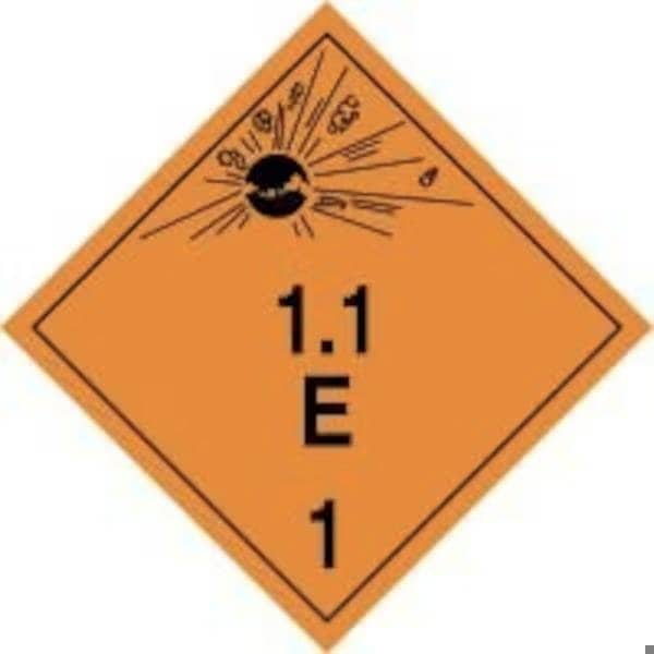 Accuform TDG PLACARD CLASS 1 273MM x 273MM TCP105MG100 TCP105MG100 - main